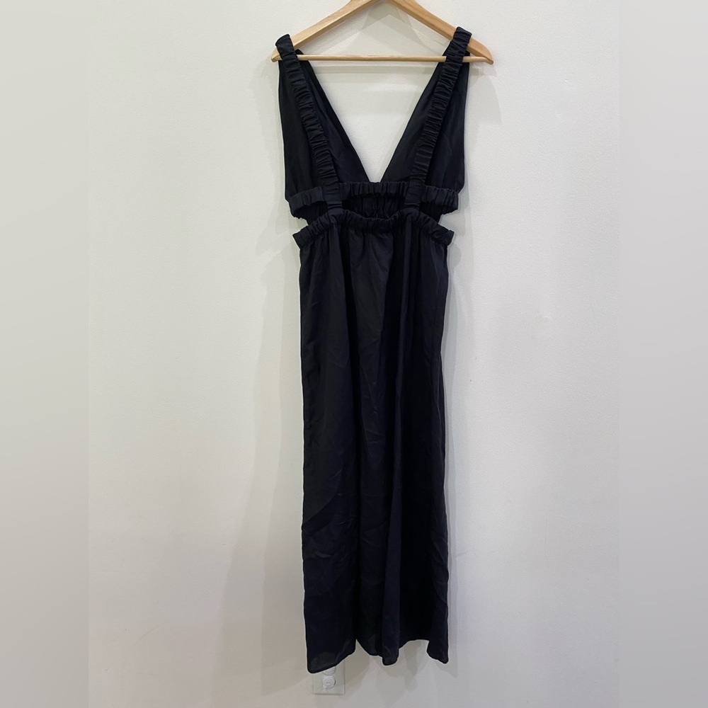 Zara Black Cage Back Maxi Dress - Picture 7 of 11